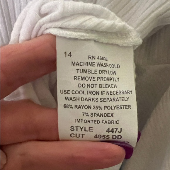 Link Cream Ribbed Boatneck Top with Grommet Tie & Tiered Ruffle Sleeves - Picture 3 of 6